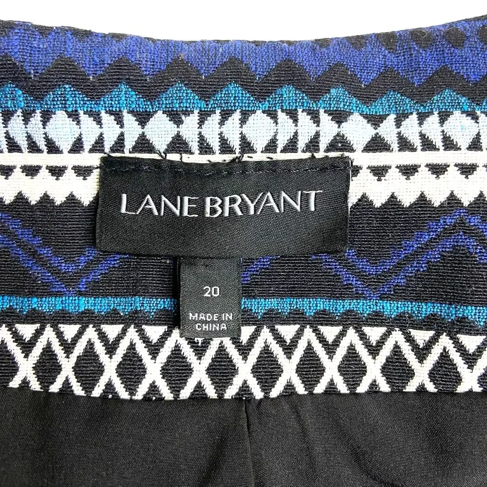 Lane Bryant‎ Tribal Print Jacket Women's 20 Swing Aztec Geometric Career Wear - Picture 5 of 9